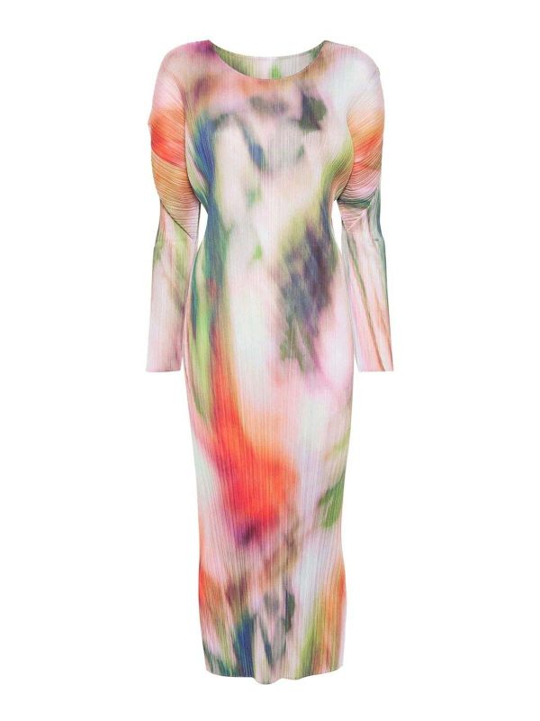 Pleats Please Issey Miyake Maxi Robe - Multicolore