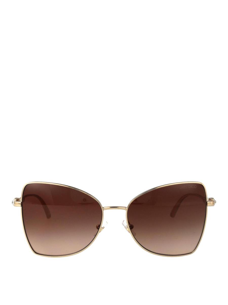 Jimmy Choo Lunettes De Soleil - Or
