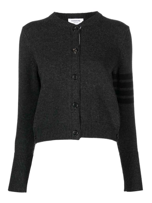 Thom Browne Cardigan - Gris Foncé