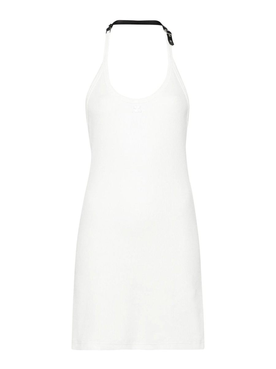 Courreges Robe Courte - Blanc