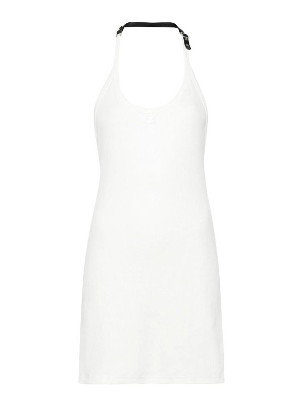 Courreges Robe Courte - Blanc