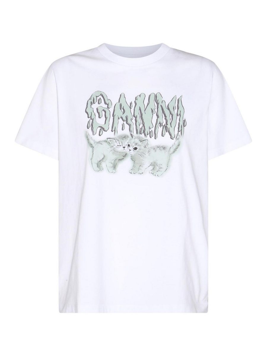 Ganni T-Shirt - Blanc