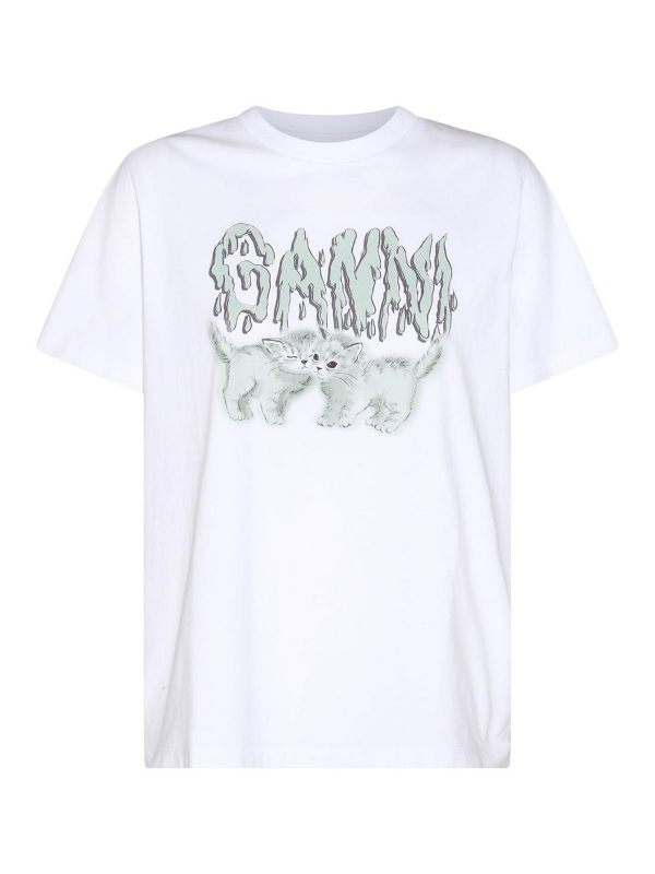 Ganni T-Shirt - Blanc