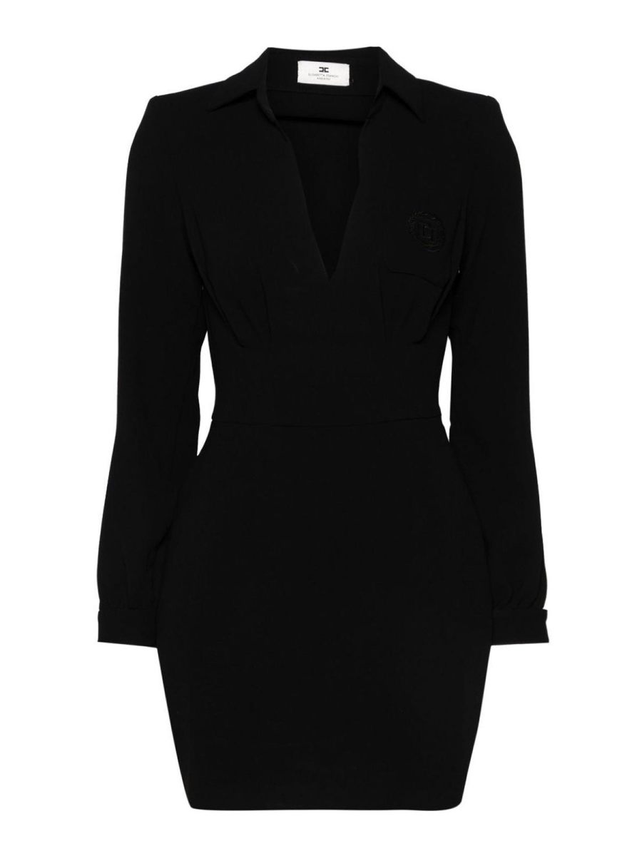 Elisabetta Franchi Robe Au Genou - Noir