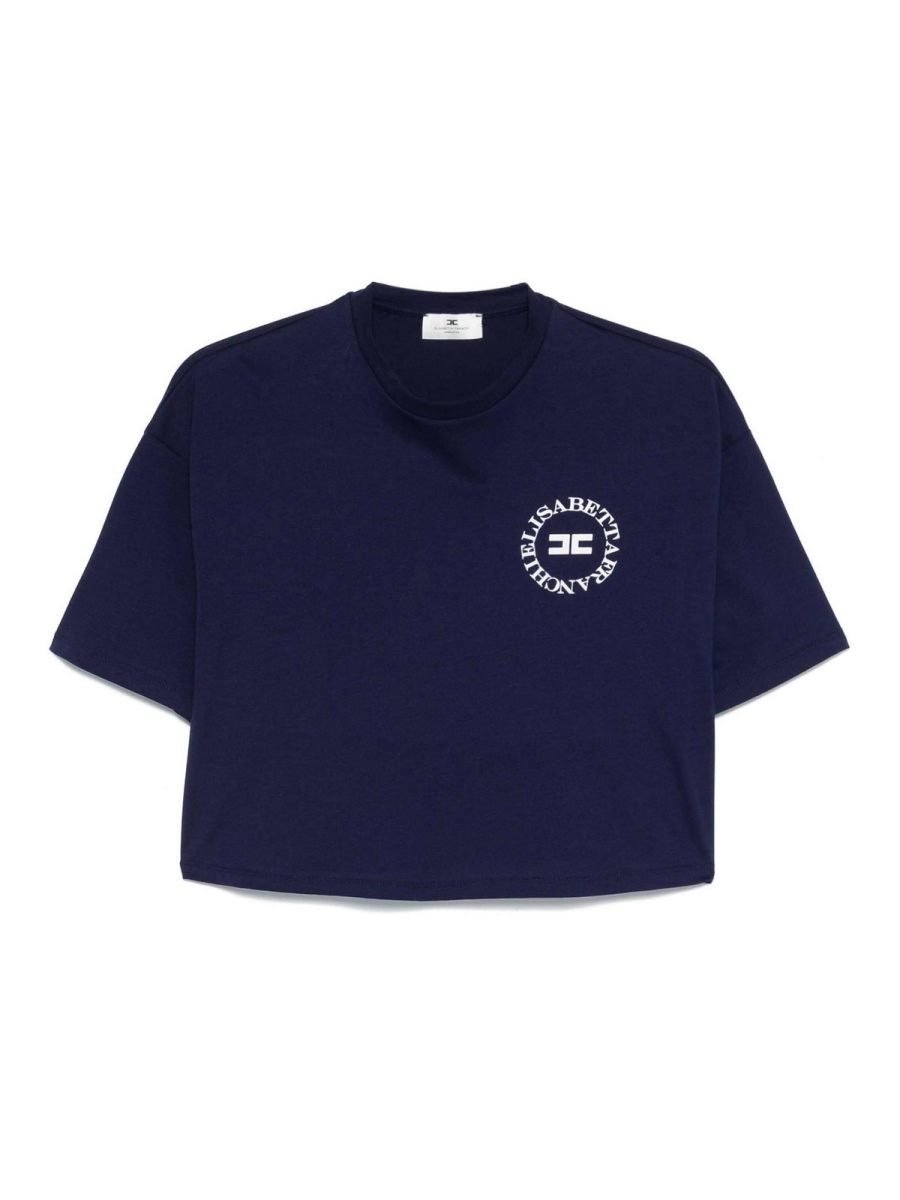 Elisabetta Franchi T-Shirt - Bleu Foncé