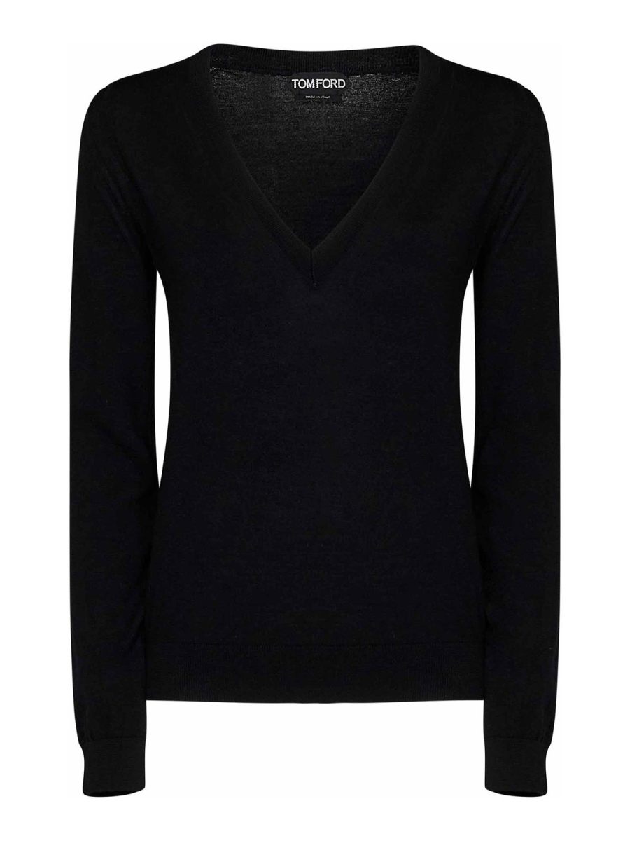 Tom Ford Pull À Col V - Noir