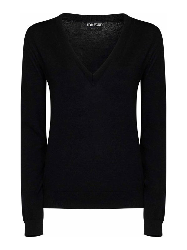 Tom Ford Pull À Col V - Noir