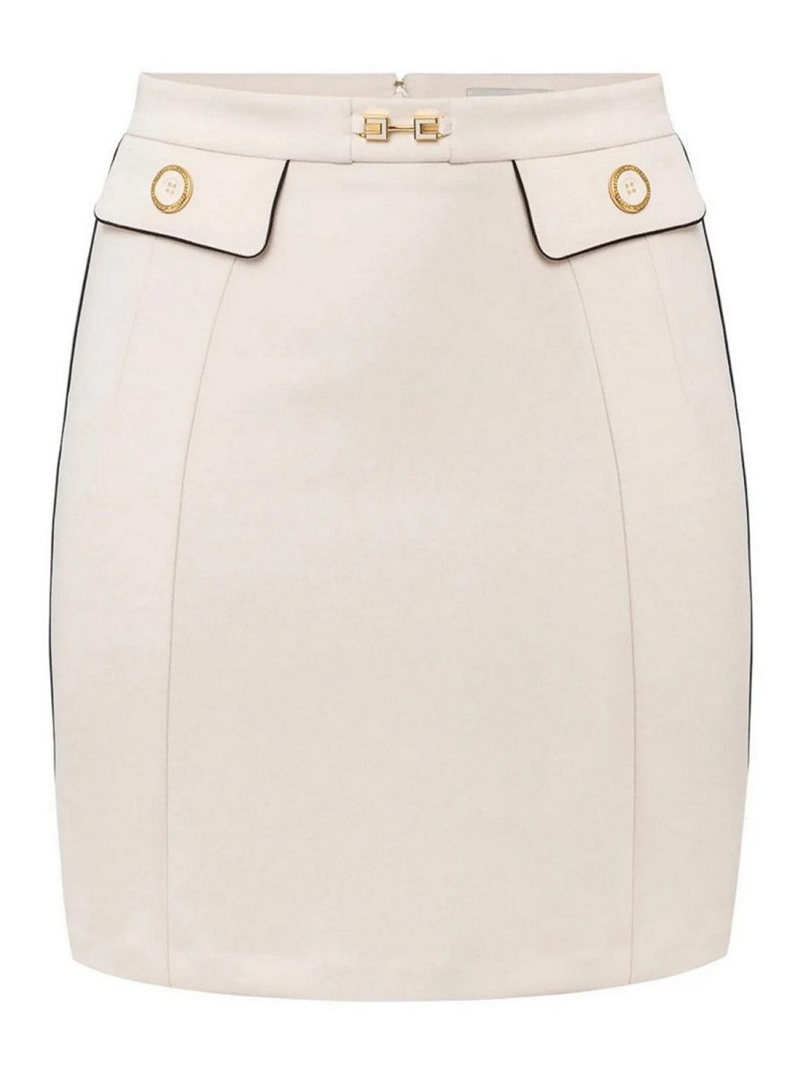 Elisabetta Franchi Jupe Midi - Crème