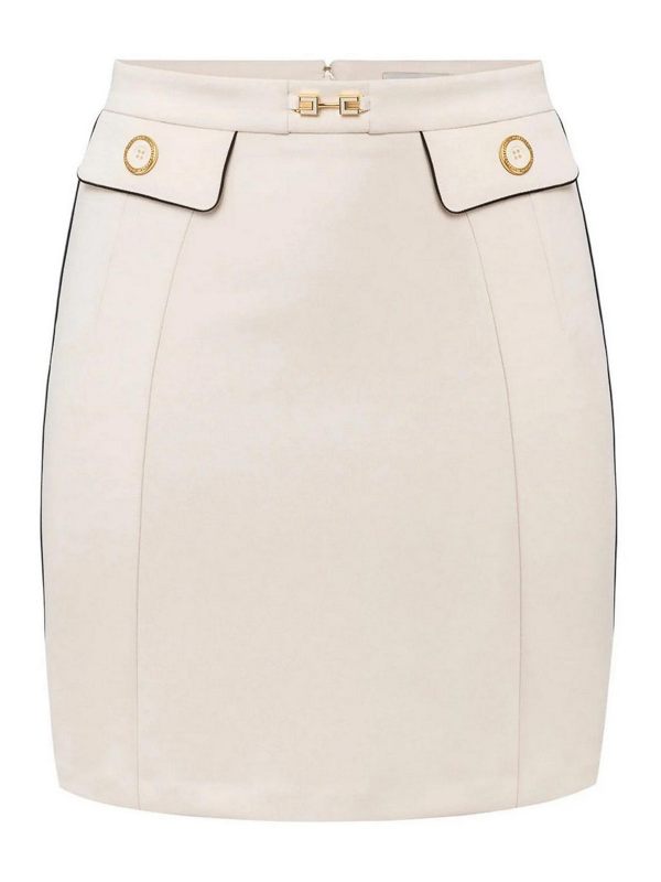 Elisabetta Franchi Jupe Midi - Crème