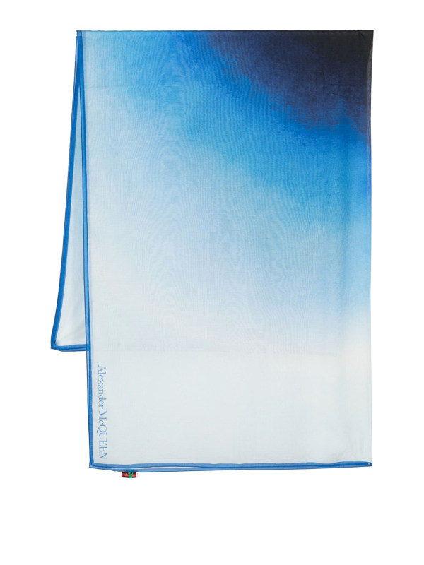 Alexander Mcqueen Écharpe - Bleu Clair