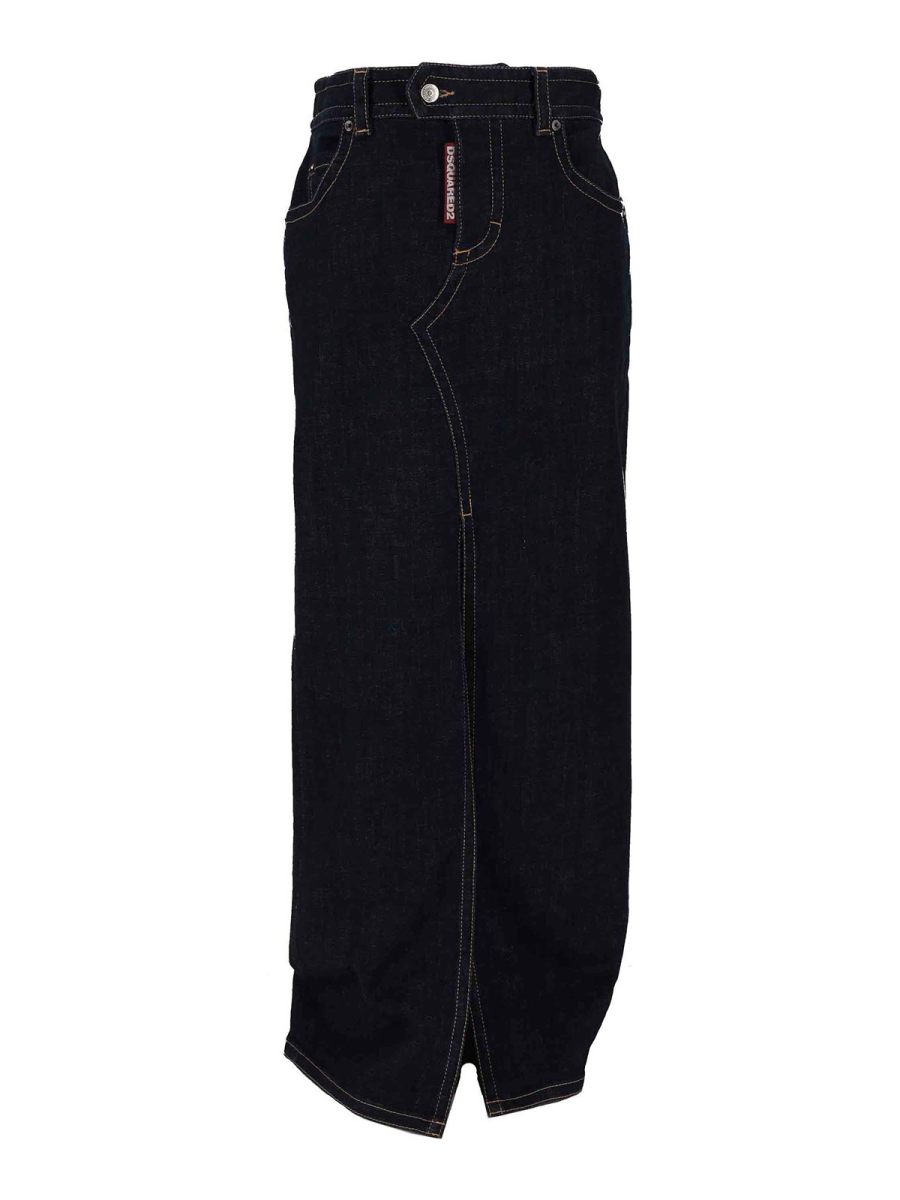 Dsquared2 Jupe Longue - Bleu Foncé