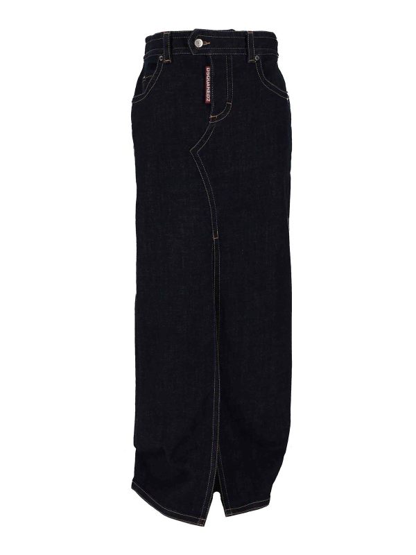 Dsquared2 Jupe Longue - Bleu Foncé