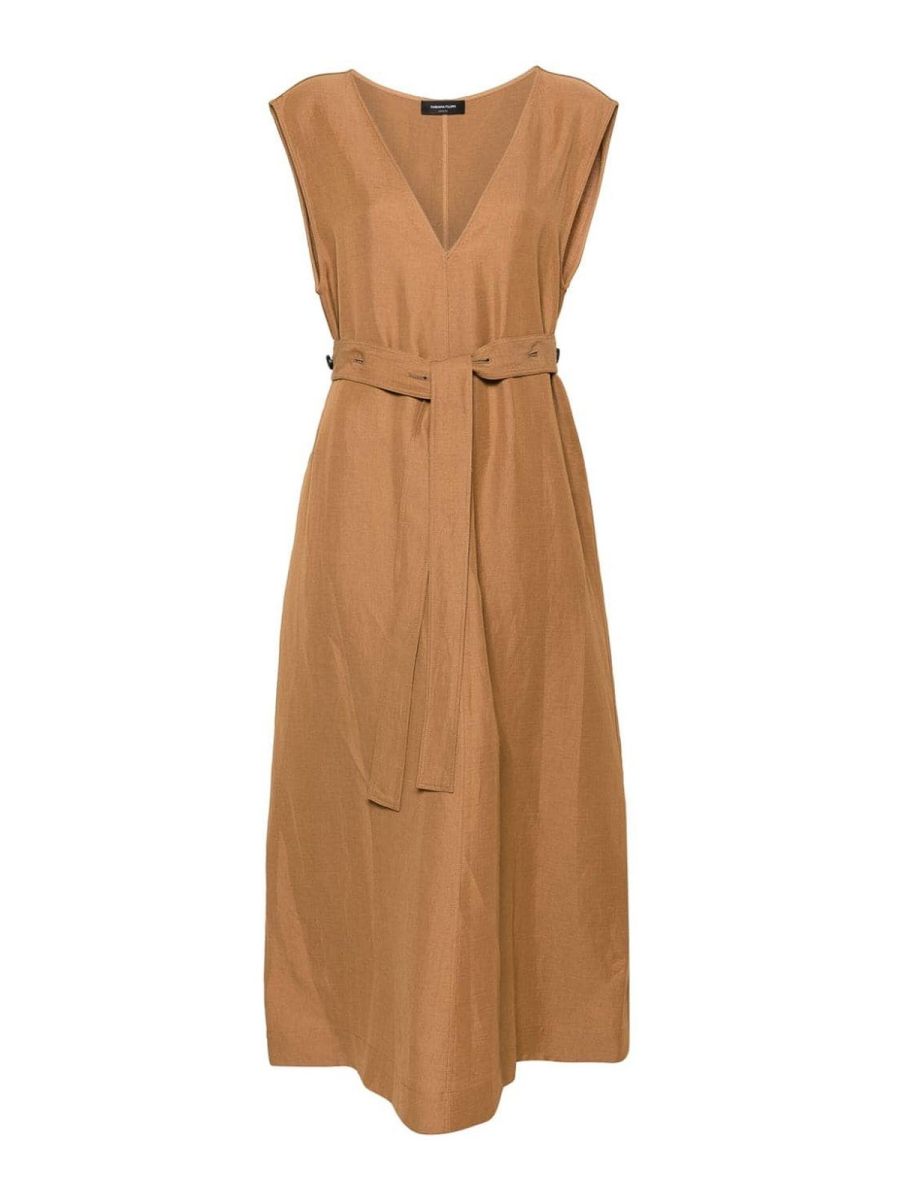 Fabiana Filippi Robe Au Genou - Beige