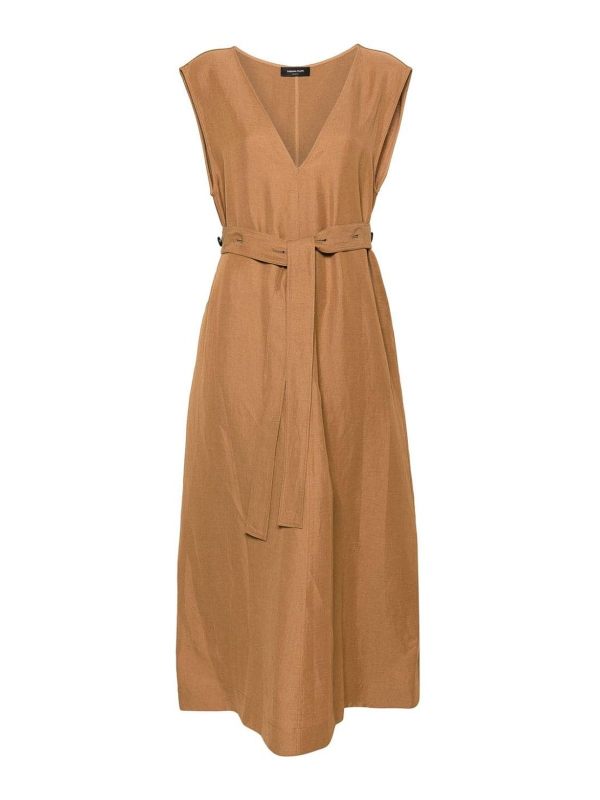 Fabiana Filippi Robe Au Genou - Beige
