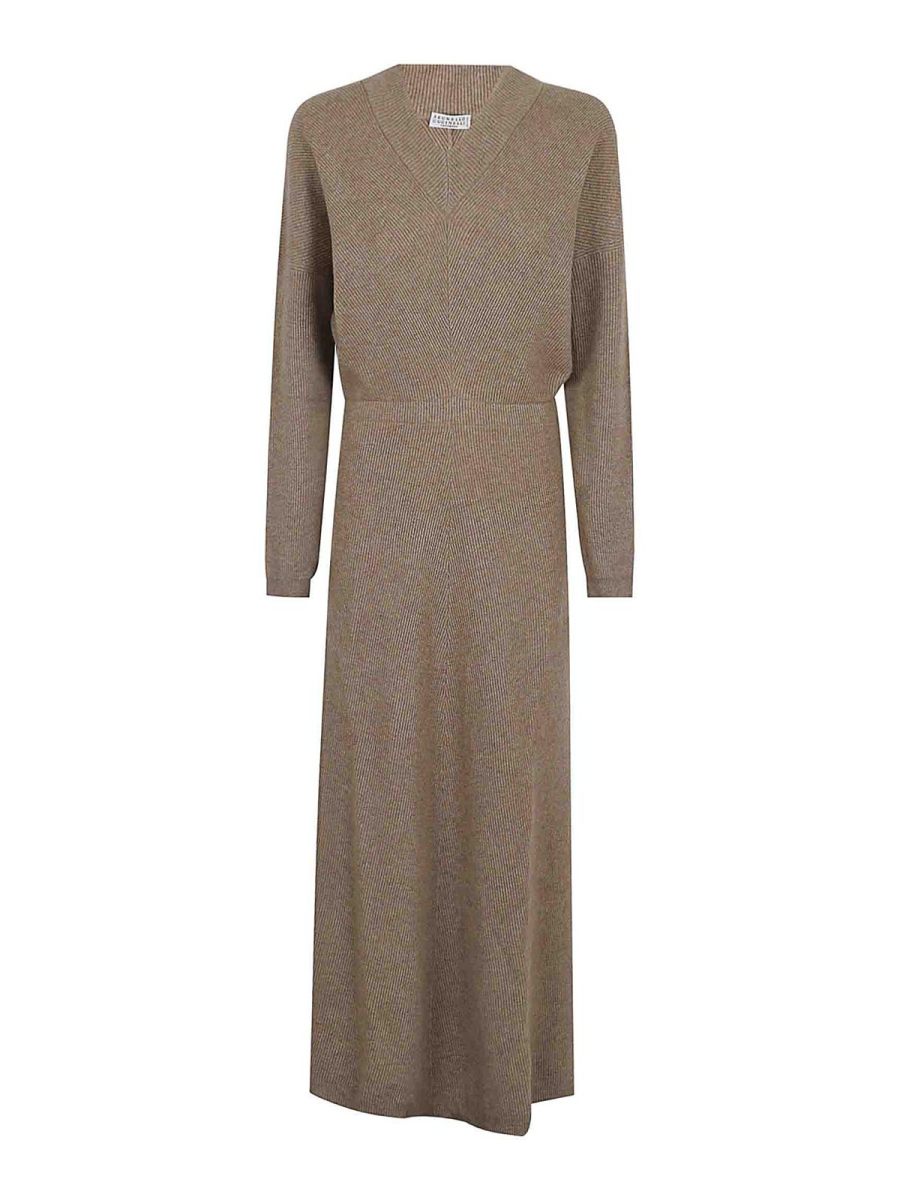 Brunello Cucinelli Maxi Robe - Marron
