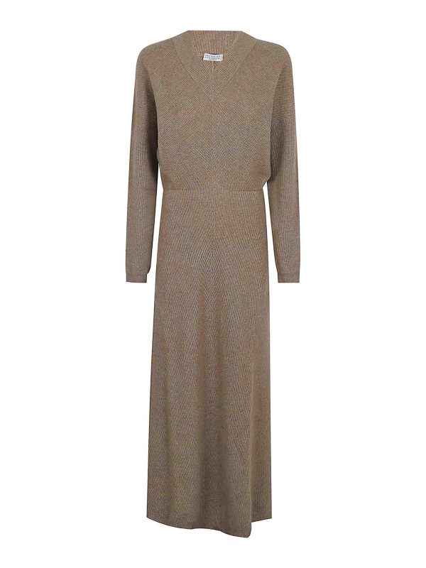 Brunello Cucinelli Maxi Robe - Marron