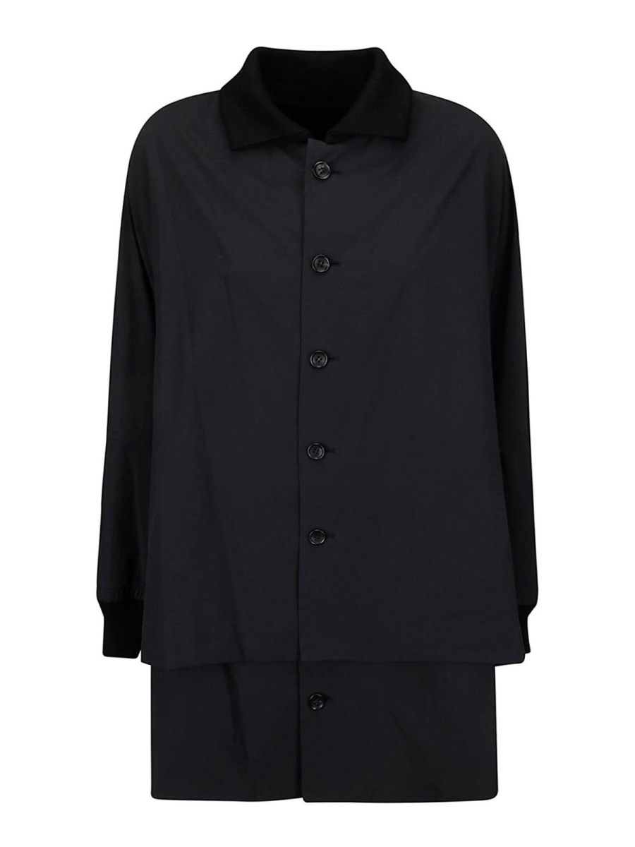 Yohji Yamamoto Manteau Court - Noir