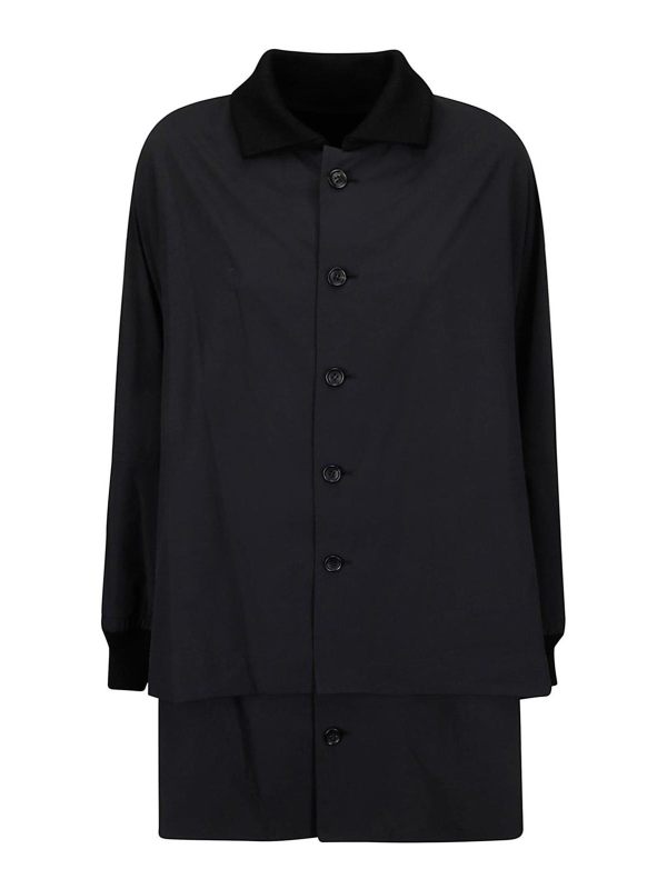 Yohji Yamamoto Manteau Court - Noir