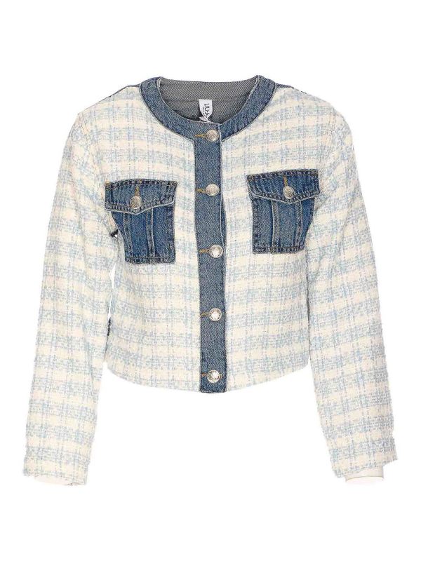 Liu Jo Veste En Jean - Blanc