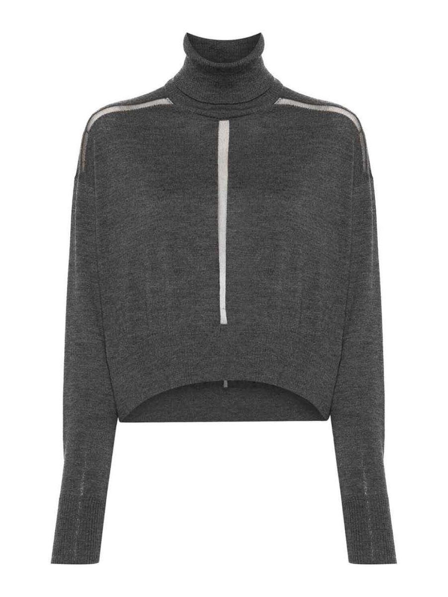 Patrizia Pepe Pull Col Rond - Gris