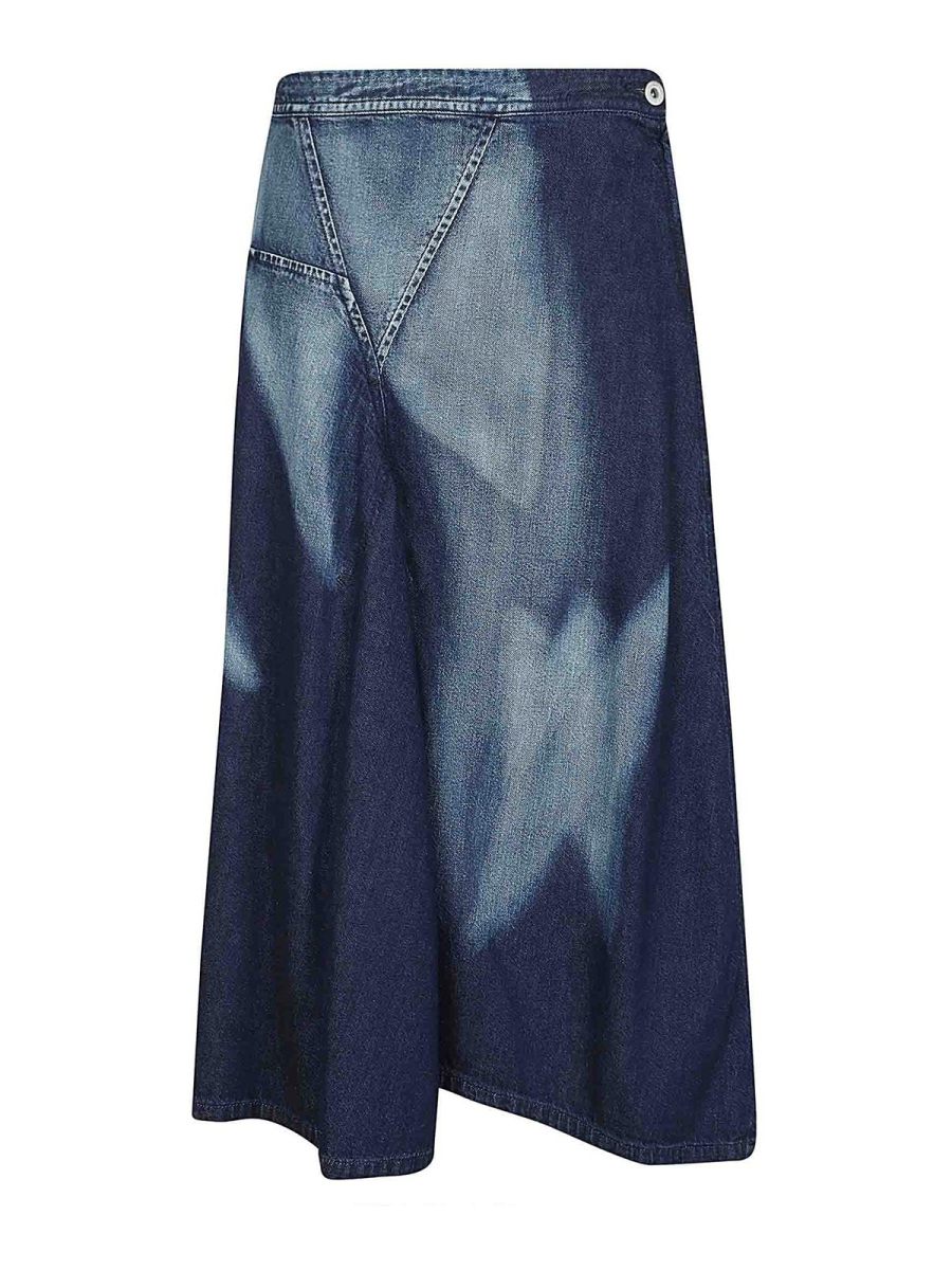 Yohji Yamamoto Jupe Midi - Délavé