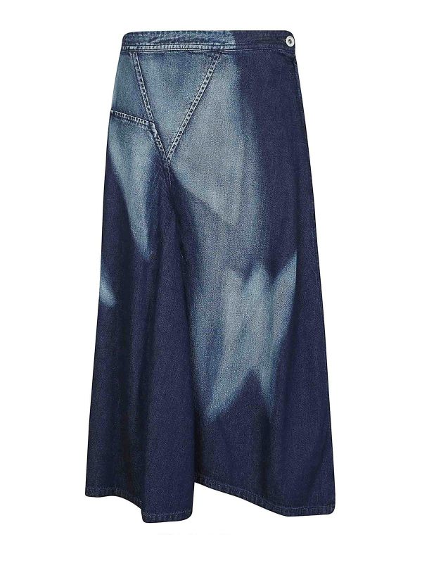 Yohji Yamamoto Jupe Midi - Délavé