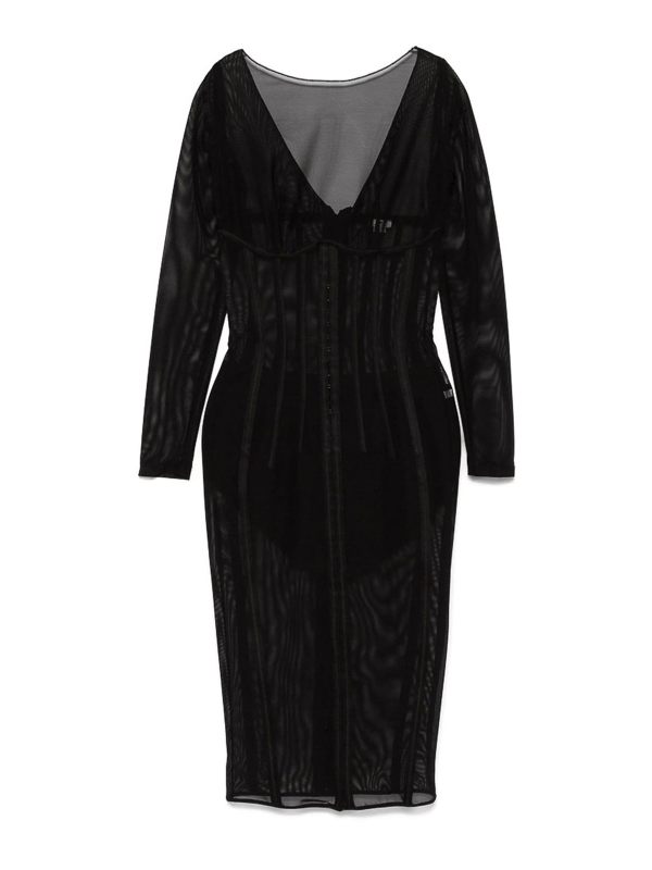 Elisabetta Franchi Robe Au Genou - Noir