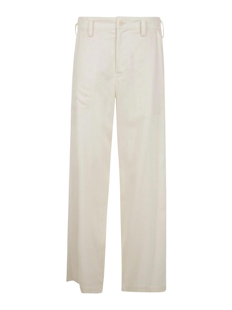 Y'S Pantalons Décontractés - Blanc