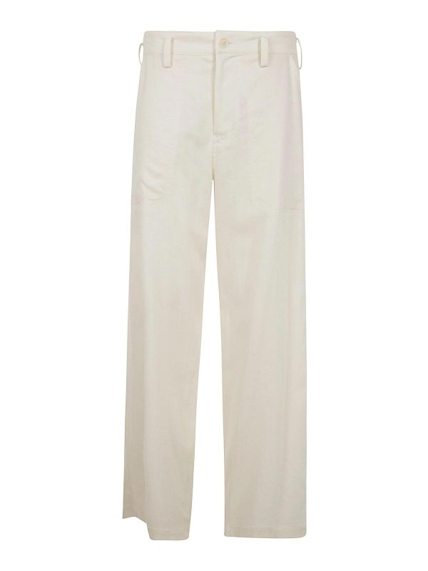 Y'S Pantalons Décontractés - Blanc