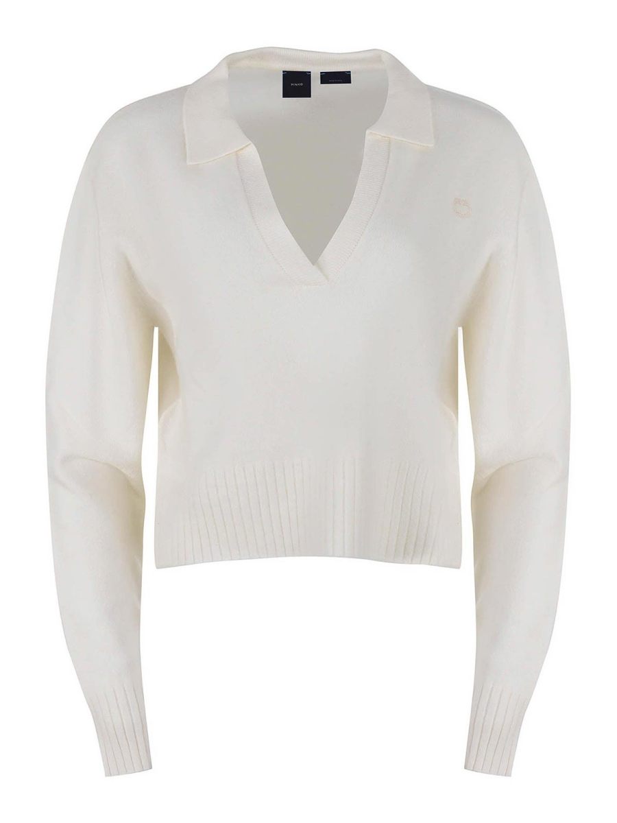Pinko Pull Col Rond - Blanc