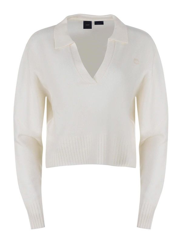 Pinko Pull Col Rond - Blanc