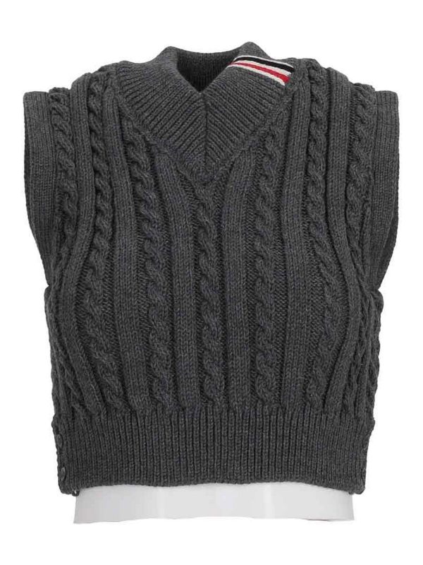 Thom Browne Gilet - Gris