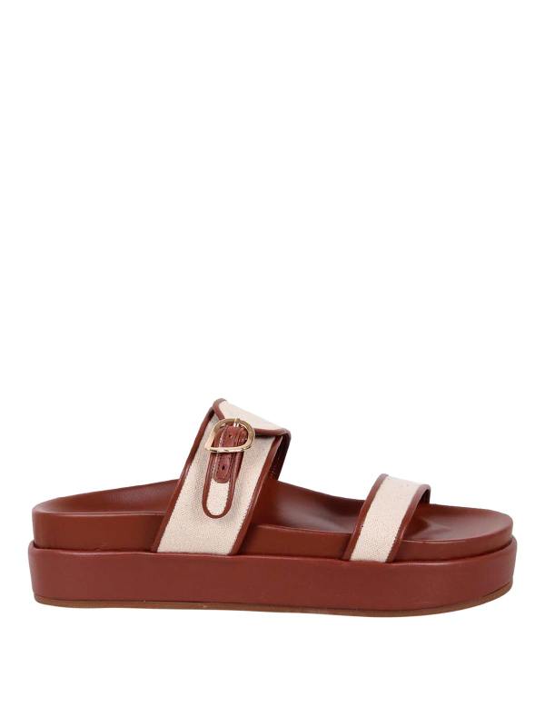 Ancient Greek Sandals Mules - Marron