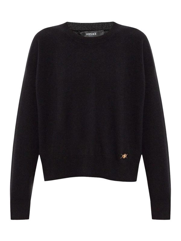 Versace Pull Col Rond - Noir