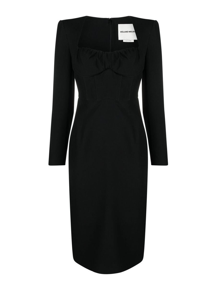 Roland Mouret Robe Au Genou - Noir