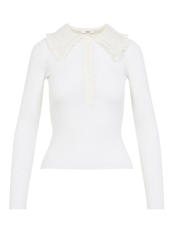 Chloe' Pull Col Rond - Blanc