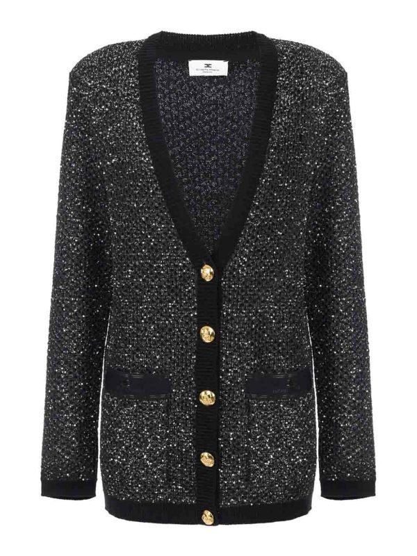 Elisabetta Franchi Pull Col Rond - Argent