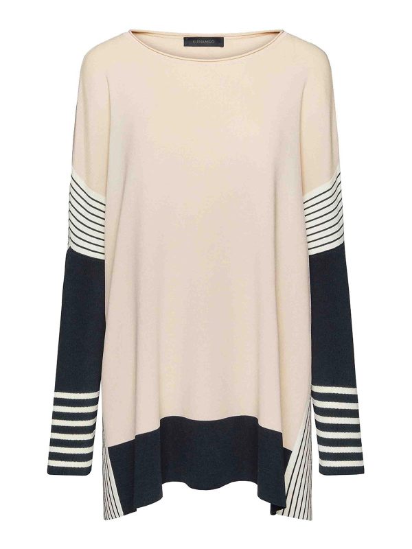 Elena miro' Pull Col Bateau - Bleu