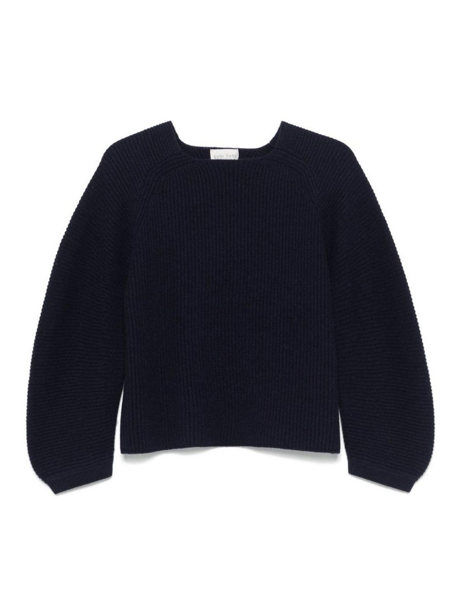 Forte Forte Pull Col Rond - Bleu
