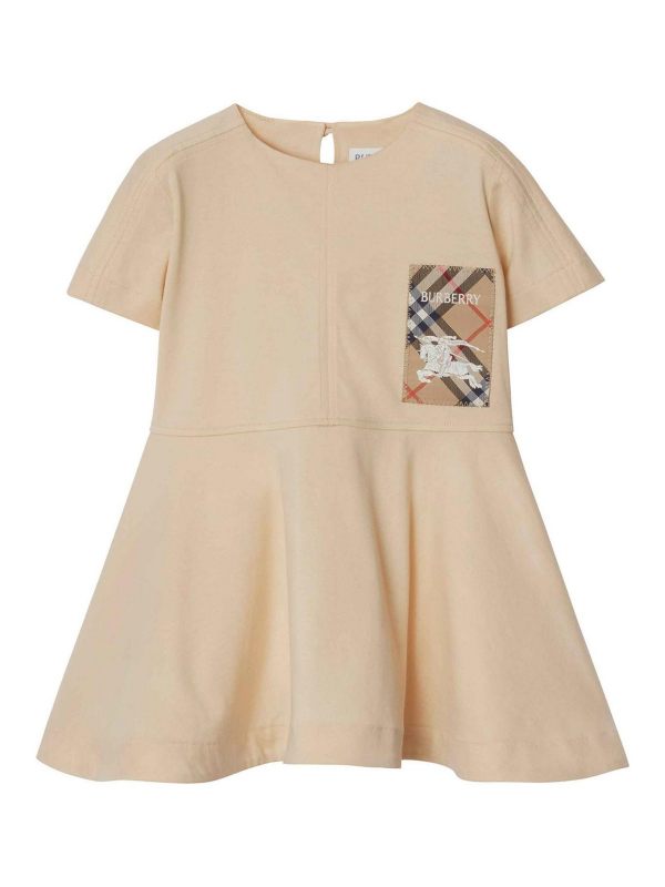 Burberry Robe Au Genou - Marron