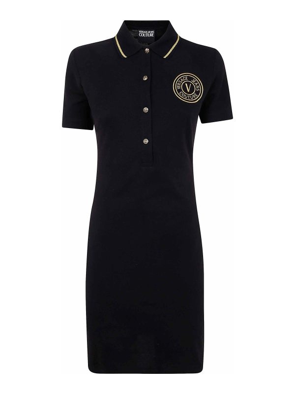 Versace Jeans Robe Au Genou - Noir