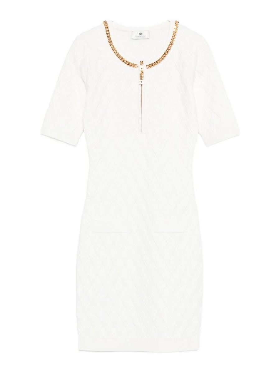 Elisabetta Franchi Robe Courte - Blanc