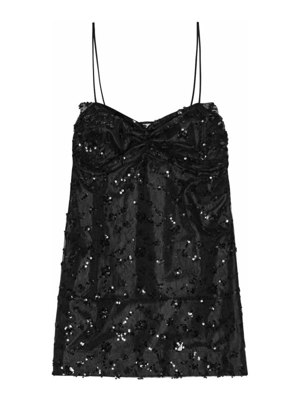 Ganni Robe Au Genou - Noir