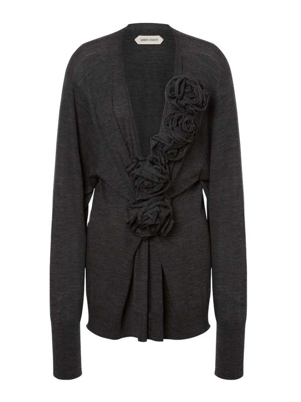 Alberta Ferretti Pull Col Rond - Gris