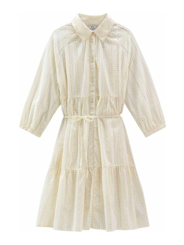 Woolrich Robe Au Genou - Blanc
