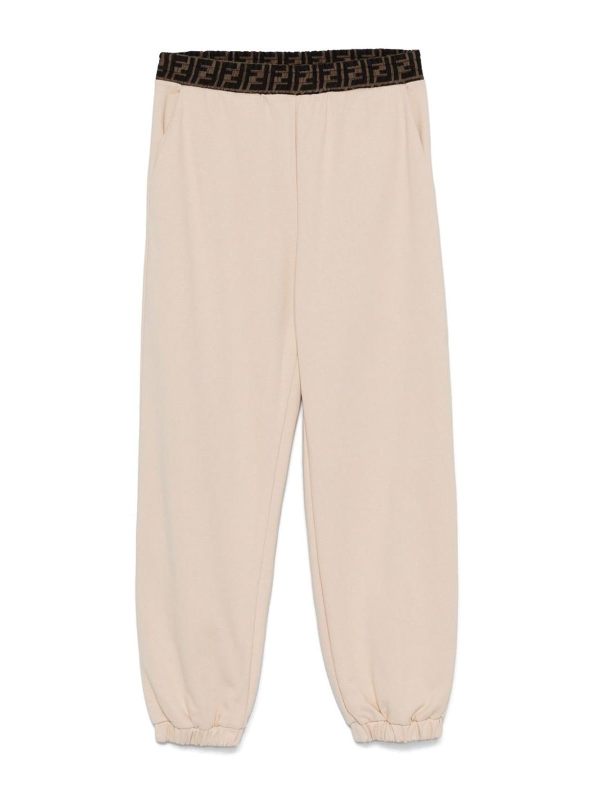 Fendi Jr Pantalons Décontractés - Beige