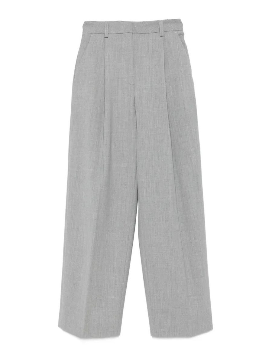Thelatest Pantalons Décontractés - Gris Clair