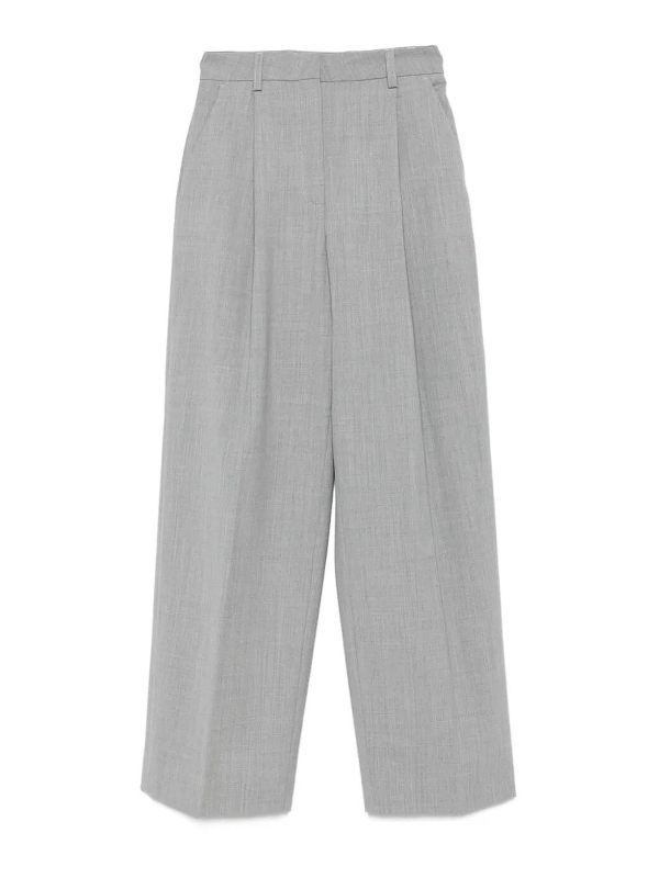 Thelatest Pantalons Décontractés - Gris Clair