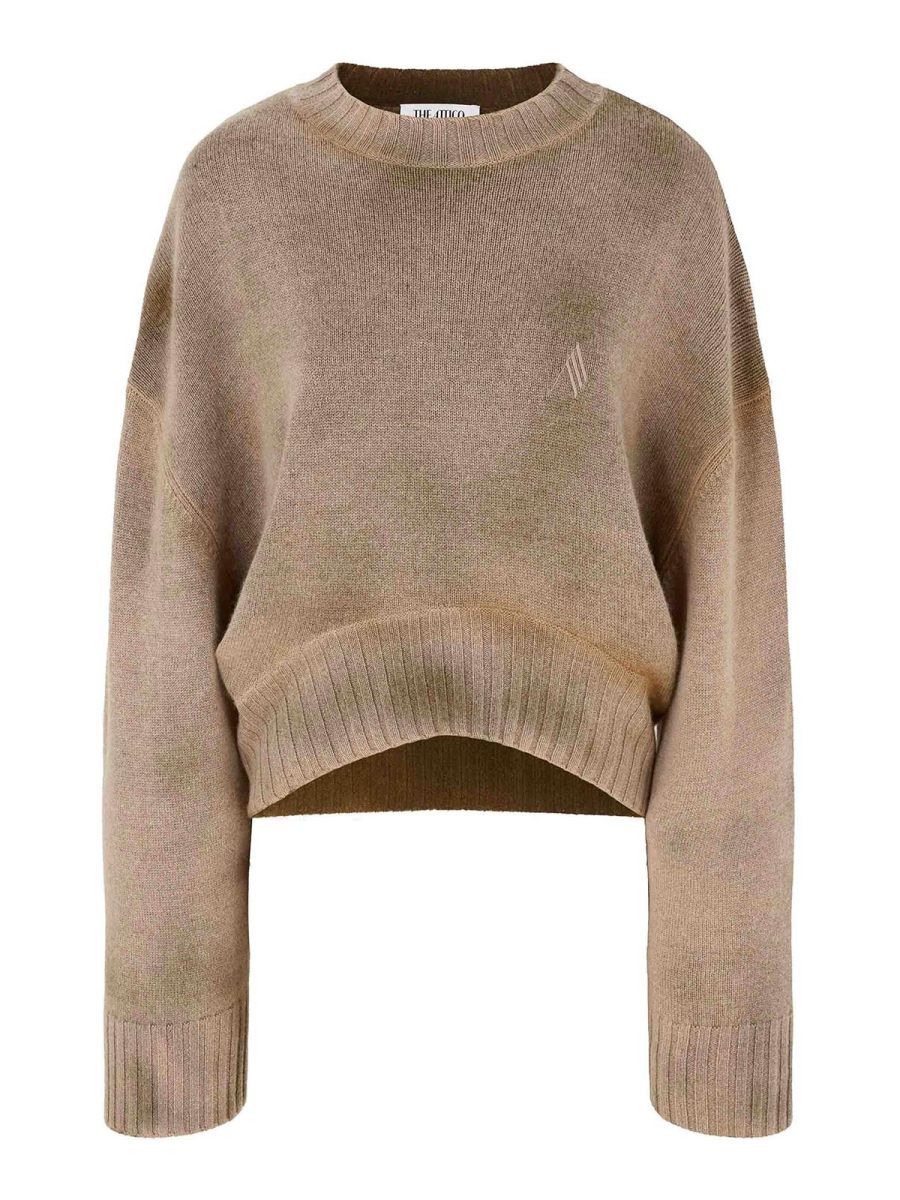 The Attico Pull Col Bateau - Camel