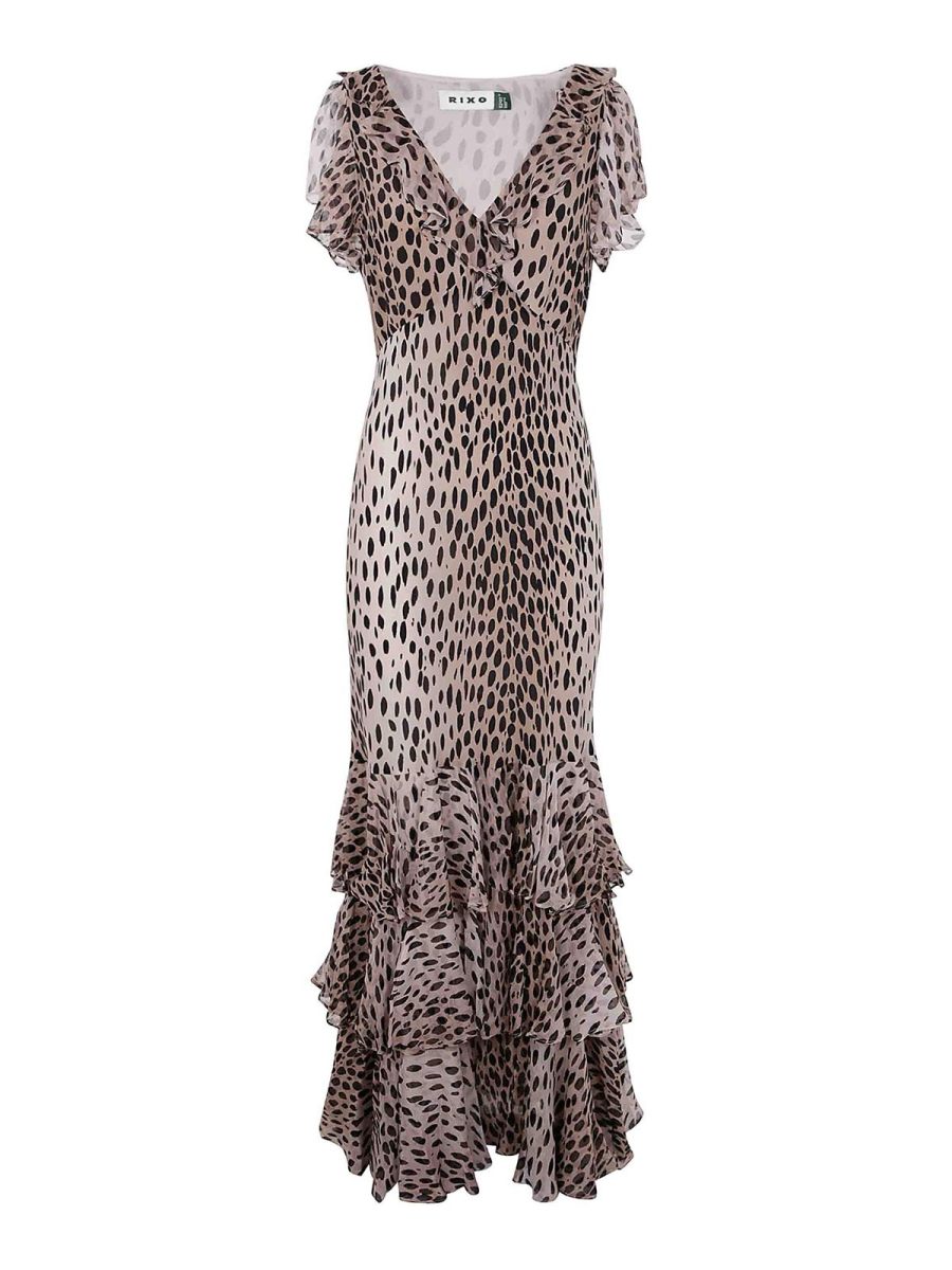 Rixo Robe Au Genou - Noir